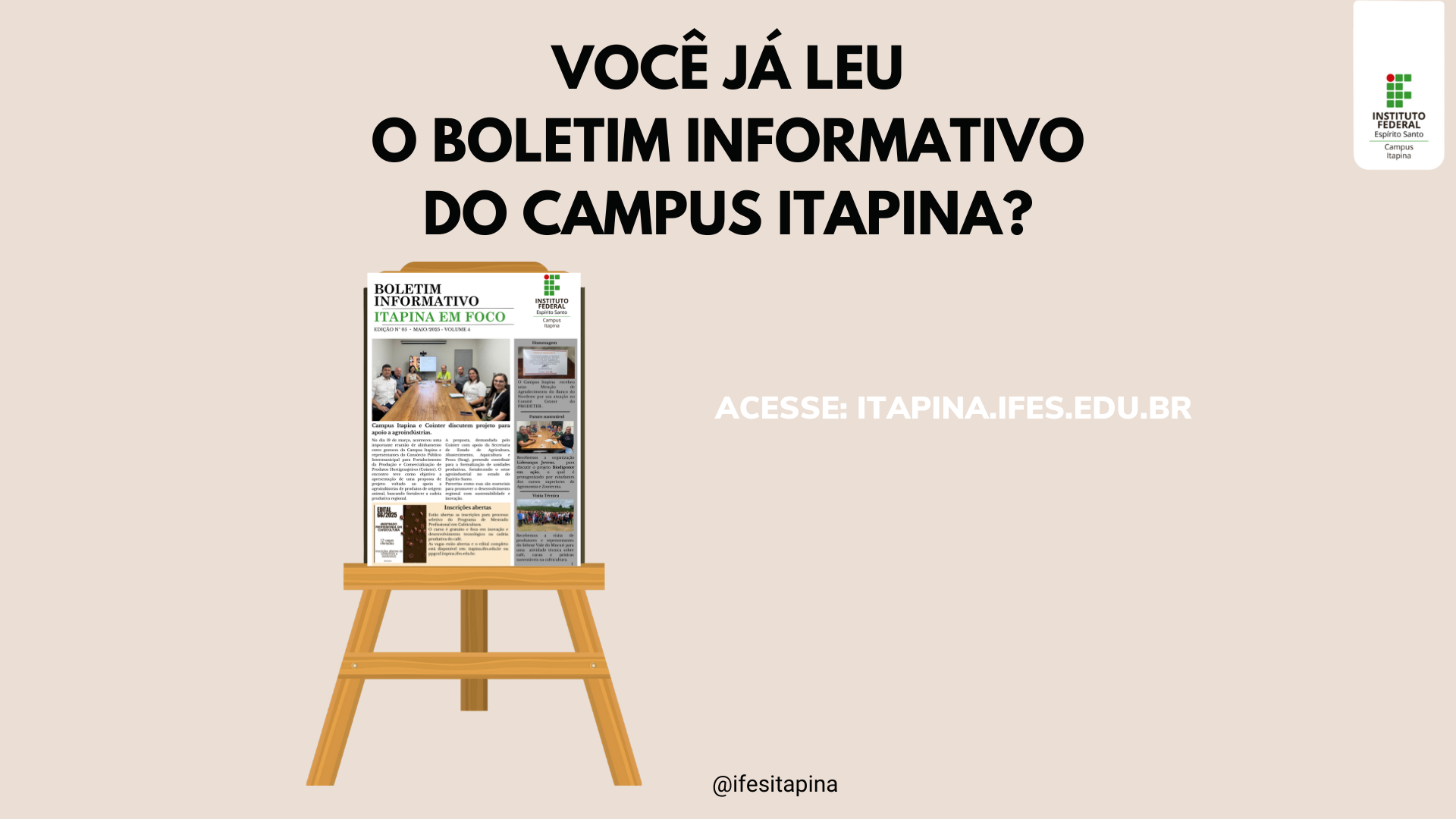 Boletim Informativo - Itapina em Foco